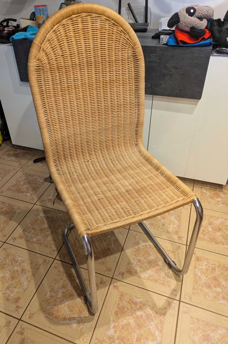 Scaune moderne ratan si otel - Super Pret