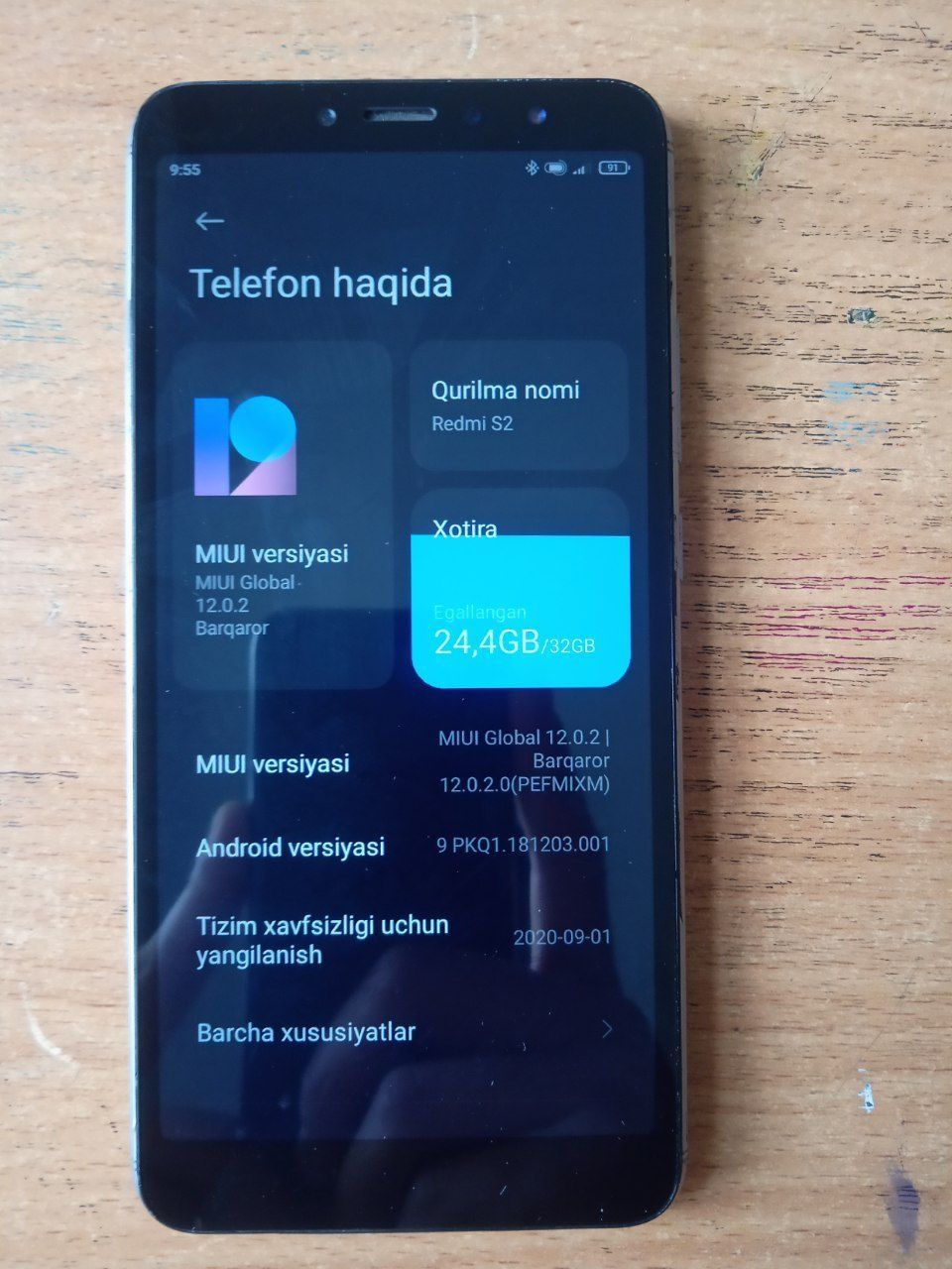 Redmi S2 holati yaxshi