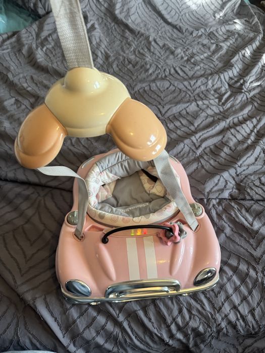 Jumper trambulina bebelusi masinuta roz