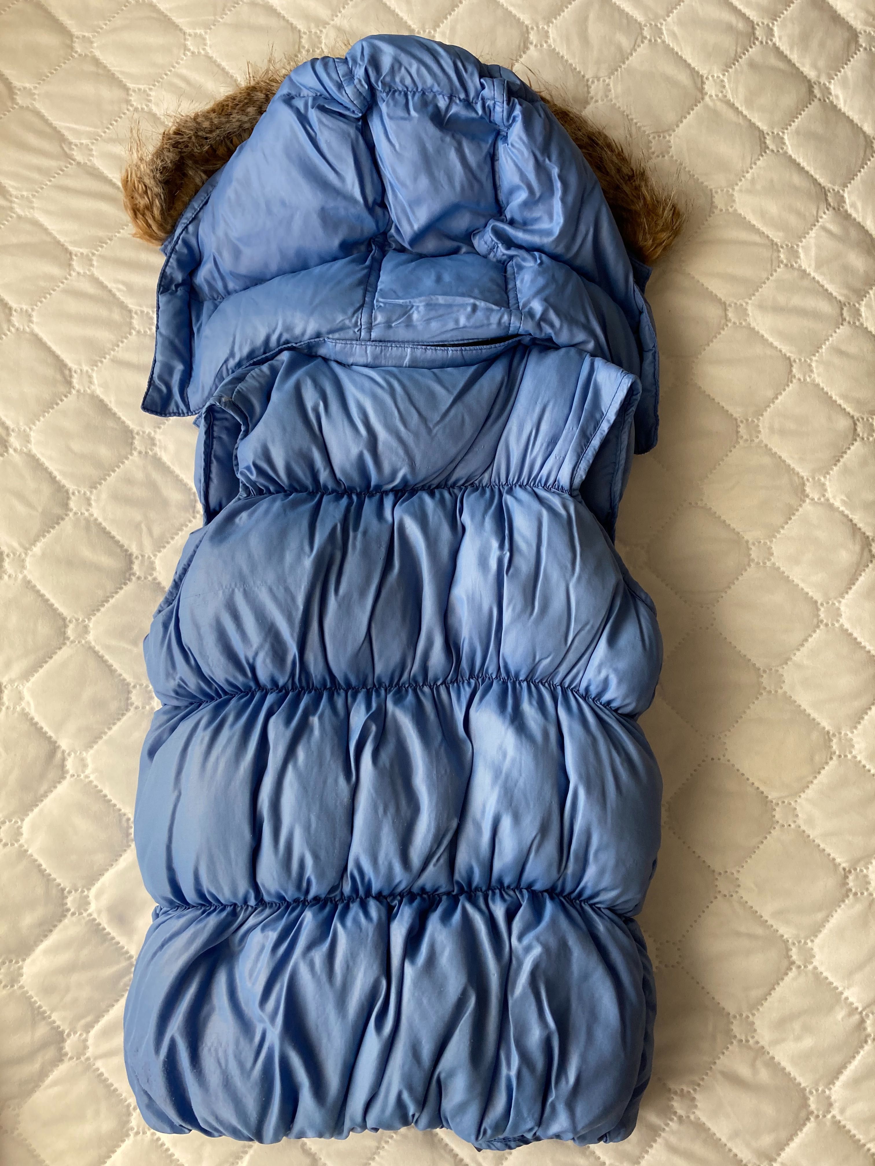 Детско яке пухенка елек безръкавка Gap Kids с естествен пух