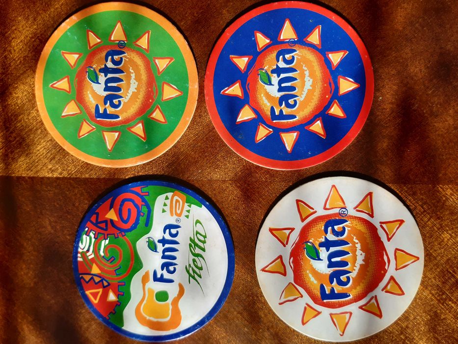 Кока Кола колекции/Coca-Cola: CAPPY мини диск/FANTA БанданиПодложки 90