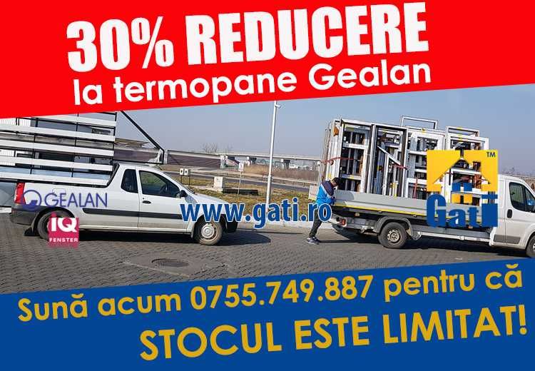 Tâmplarie PVC GEALAN cu Geam termopan 30% REDUCERE în Titu