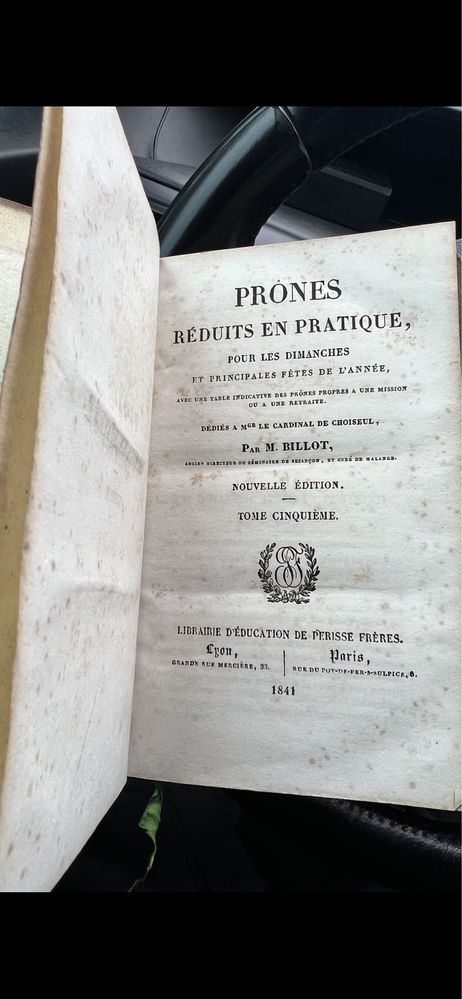 Carte veche franțuzească din 1841
