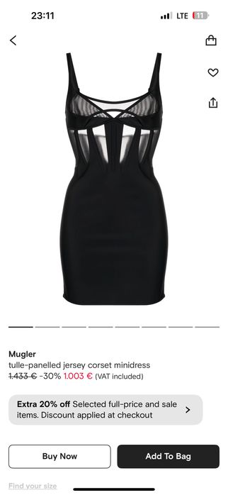 Дизайнерска секси рокля Mugler