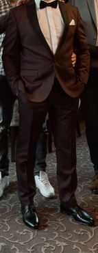 Smoking Slim Visiniu si Rever Negru nr. 52