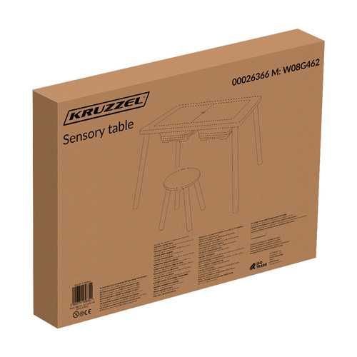 Детска маса със столче / Сензорна маса / Дървена интерактивна маса