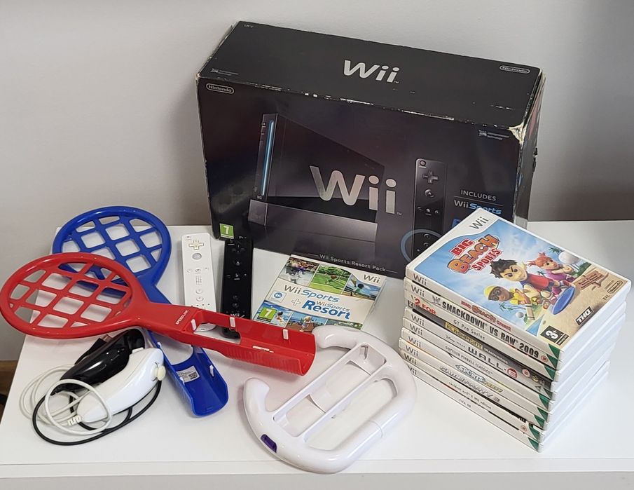 Nintendo Wii – stare excelentă | 8 jocuri | accesorii| full box