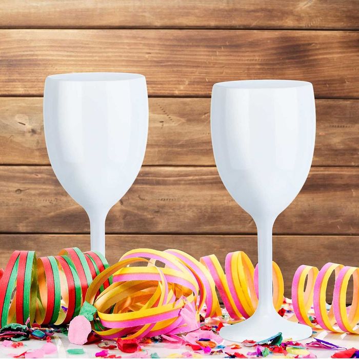 Pahare de vin din plastic Relaxdays, set de 11, incasabile, fără BPA