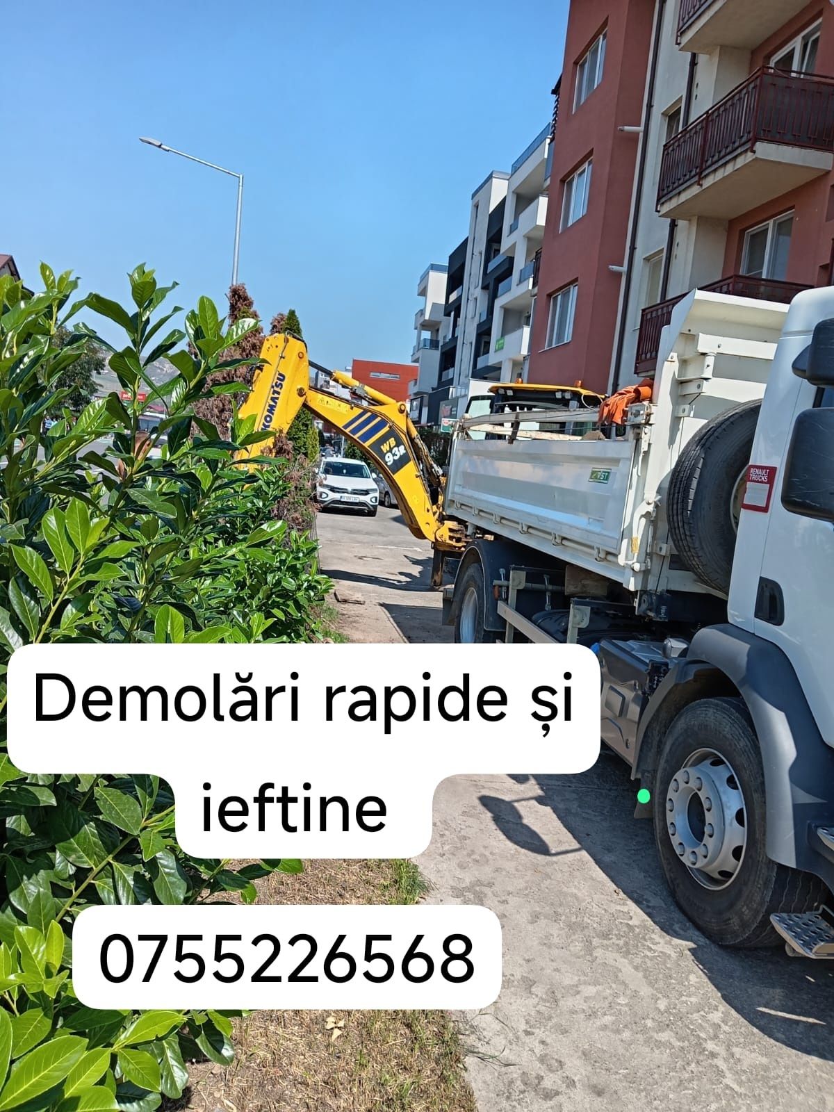 Transport moloz și executam demolări