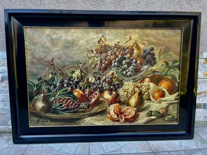 Deosebit tablou-pictura in ulei pe panza-Natura statica-Austria