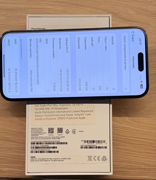 Iphone 14 Pro Max 256GB 95% procentaj baterie