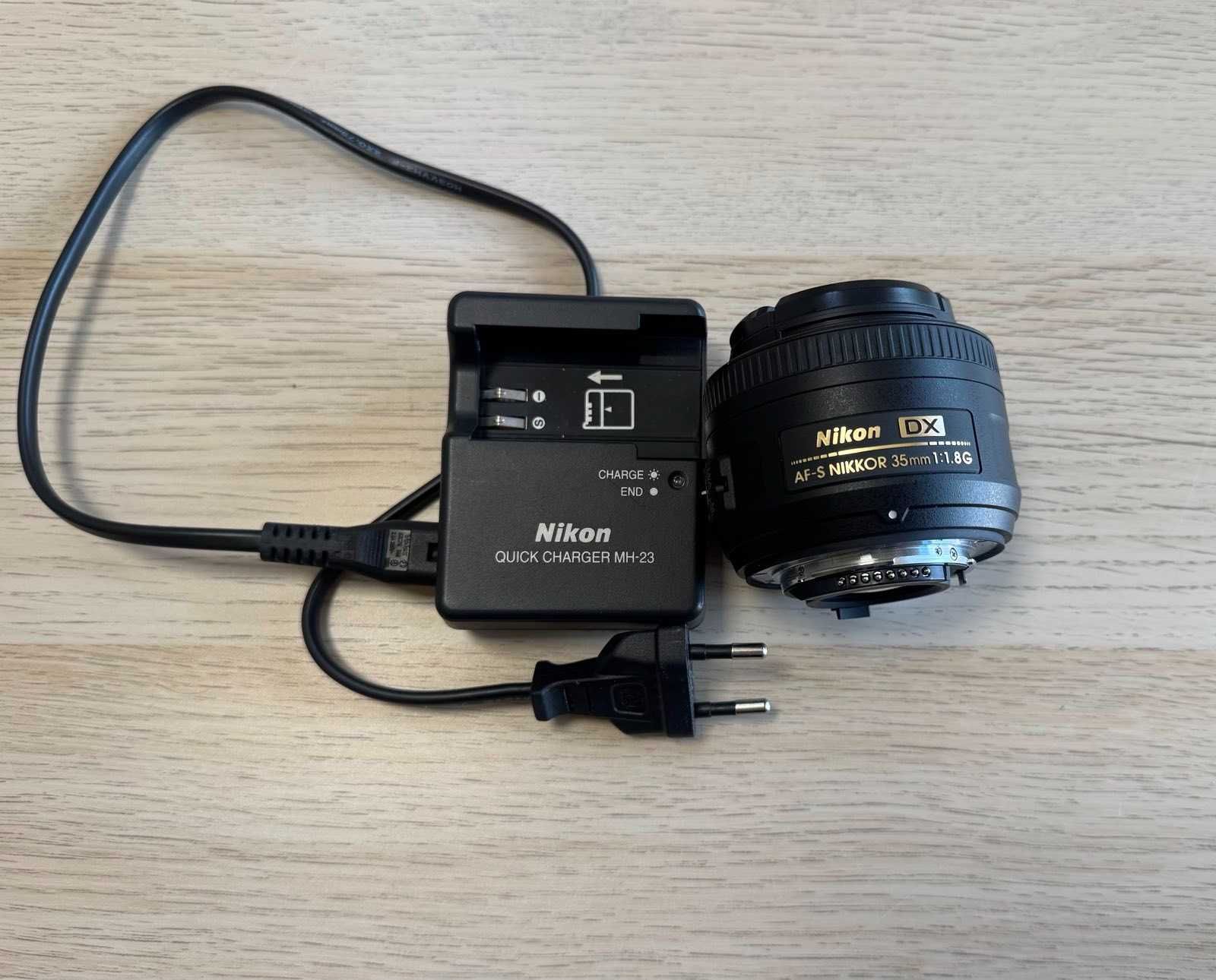 Фотоапарат  Nikon D3000  с два обектива , пълен комплект ! Намален !