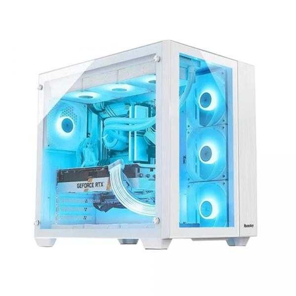 Huntkey CASE  S980 Black / White with ARGB FAN кейс компьютерный