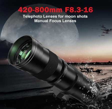 BENOISON 420-800 мм F8.3-16 супер телеобектив с вариометър