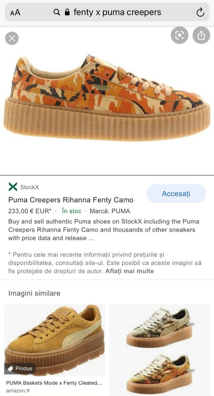 Rihanna Fenty x Puma creepers camo