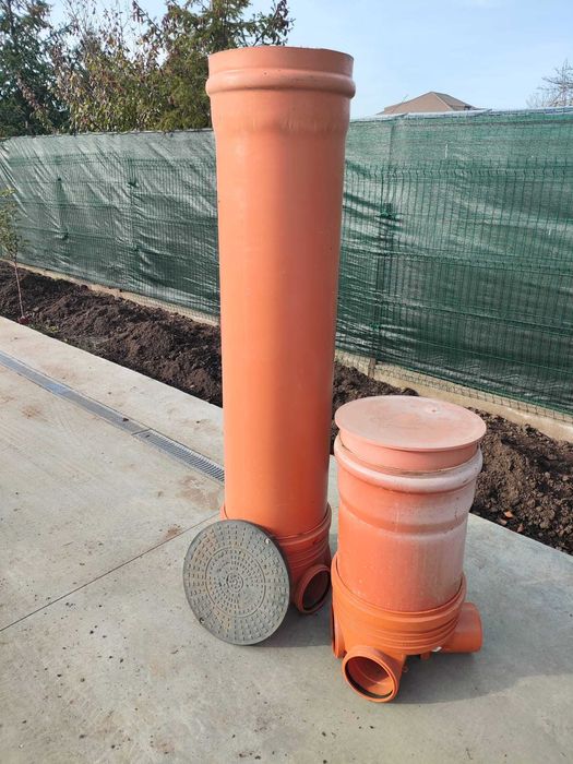 Baza camin canalizare D: 400 3 intrari si 1 iesire D.160 , extra CAPAC