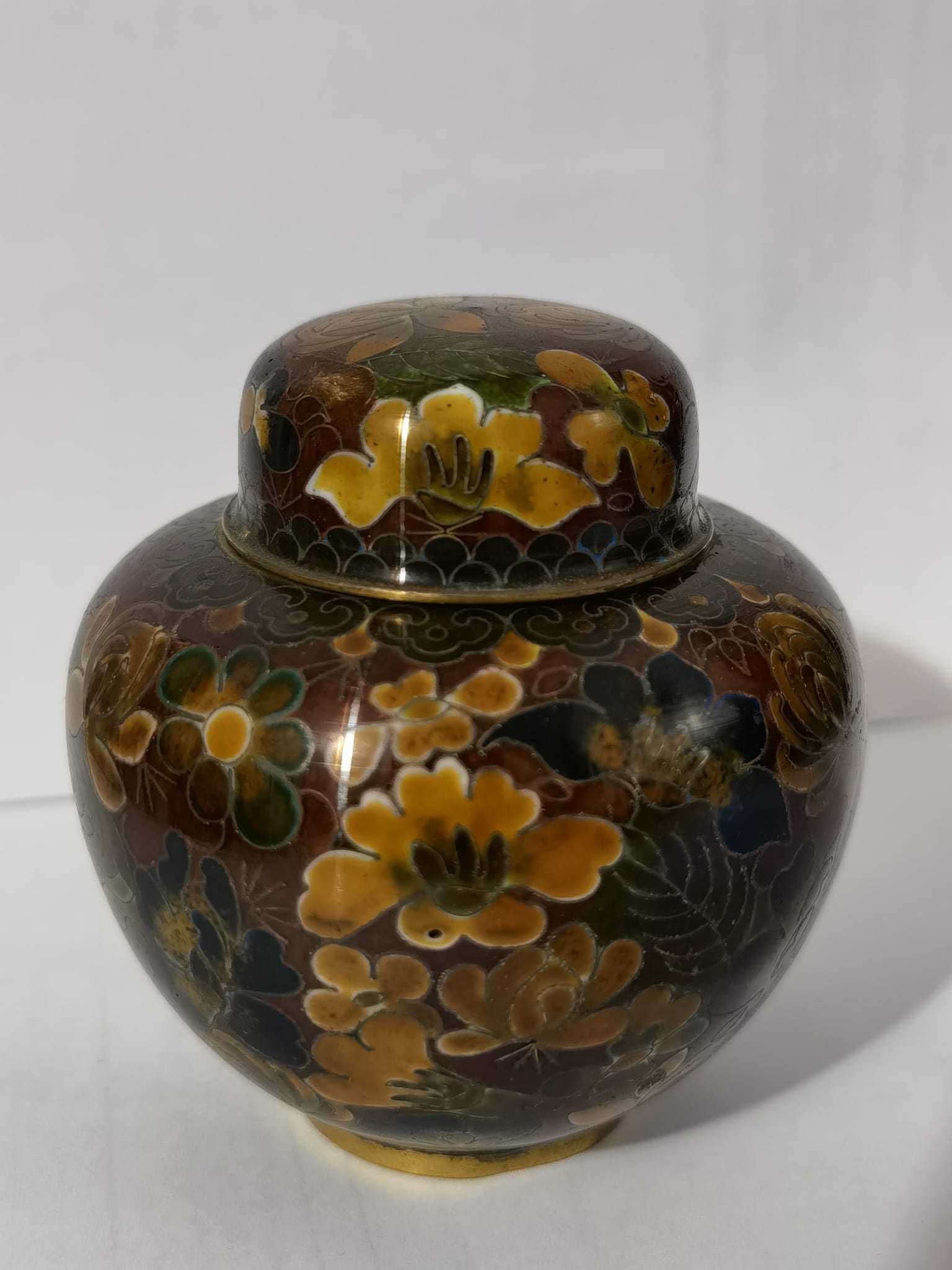 Cloisonné Vaza veche design  Millefleurs