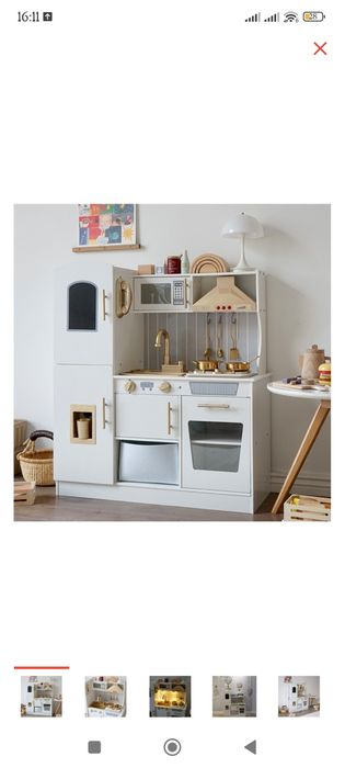 Детская игровая деревянная кухня с водой