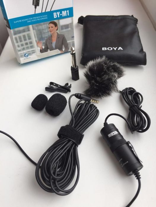 Микрофон петличный,капсюльный фирмы Бойя для фото и видео камер
