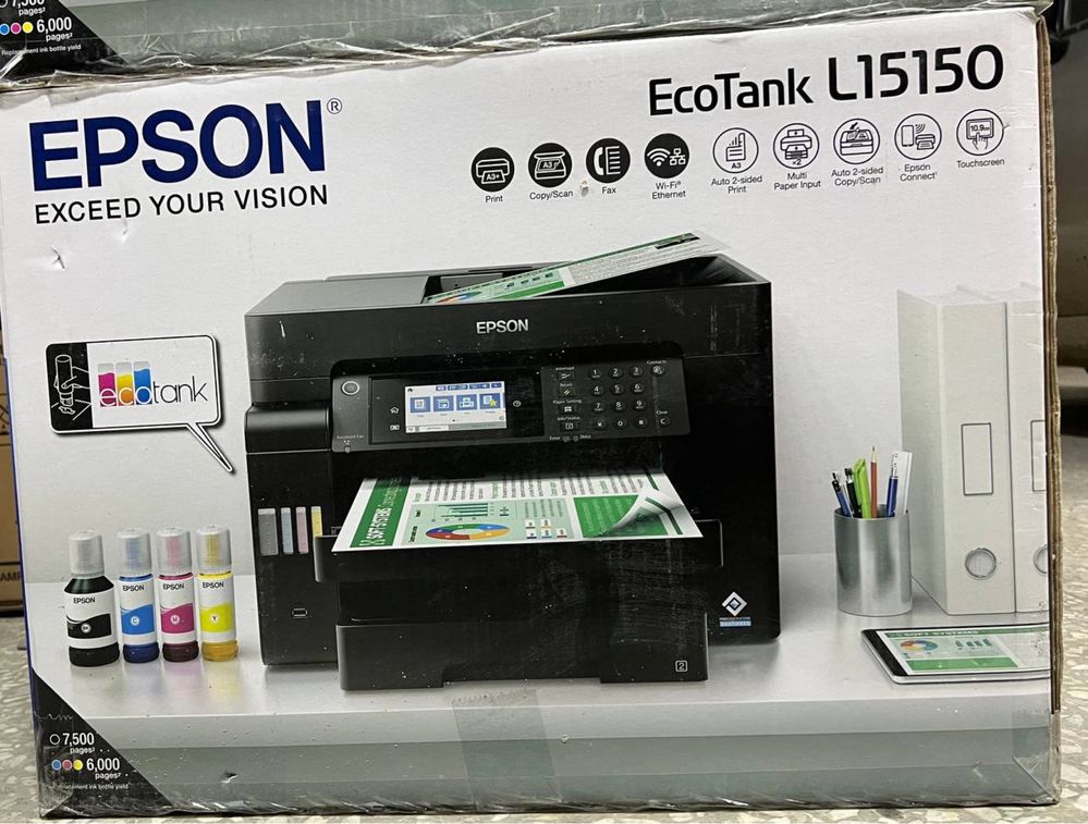 Sotiladi: Epson EcoTank L15150 — A3+ Formatli Super Printer!