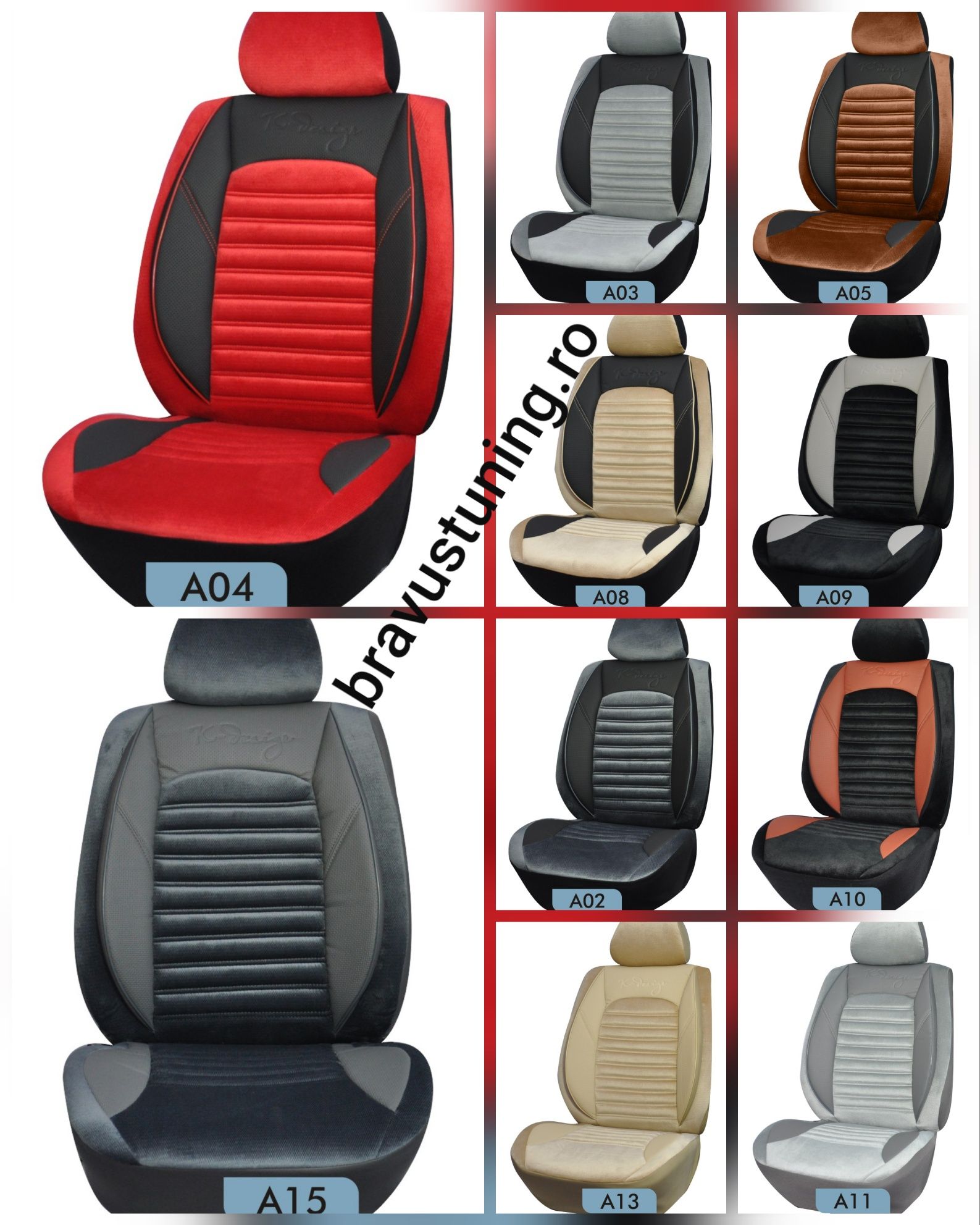 Set huse scaun auto VELUR Audi,BMW,Passat,Opel,Skoda,Duster,Mercedes