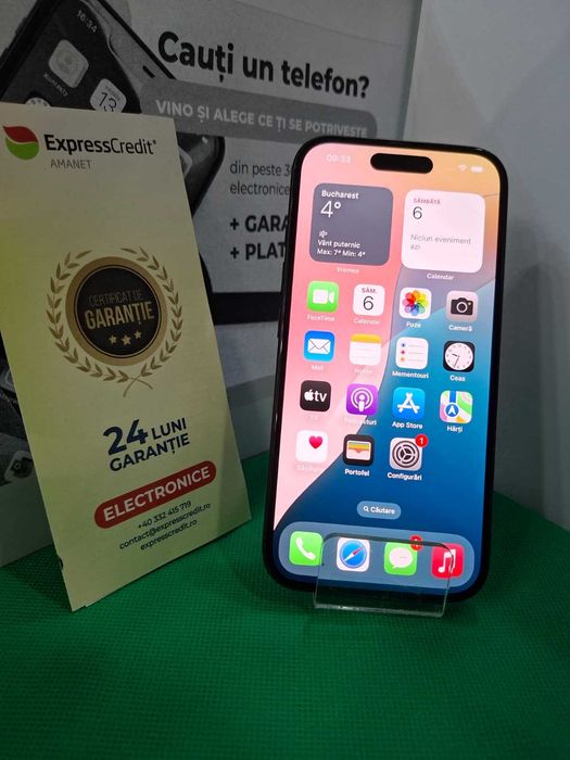 Telefon Apple Iphone 16 256GB (AG44 Bc2 B:6569)-garantie 2 ani!