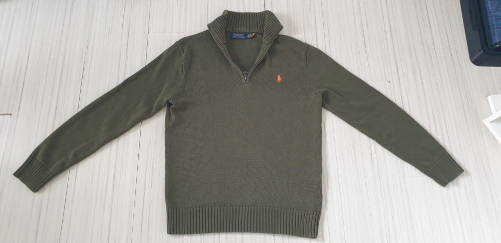 POLO Ralph Lauren Cotton Half Zip M НОВО ОРИГИНАЛ ъжки памучен Пуловер