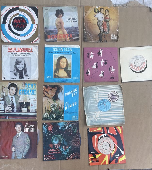 Colectie Discuri Pickup  muzica veche Romaneasca si straina . 60 buc