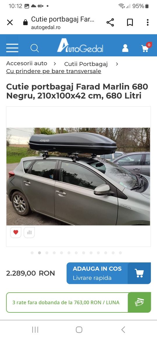 Inchiriez ladă Farad XXL..680 l