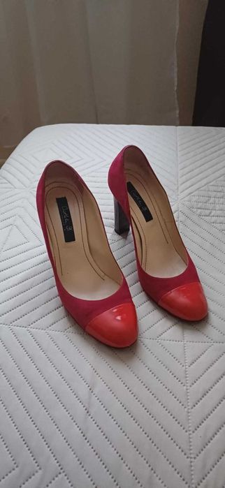 Червени обувки от естествен велур и кожа Christian Berg