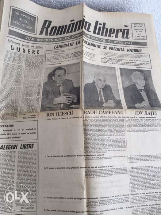 Colectia pe anul 1990 a ziarului Romania Libera .