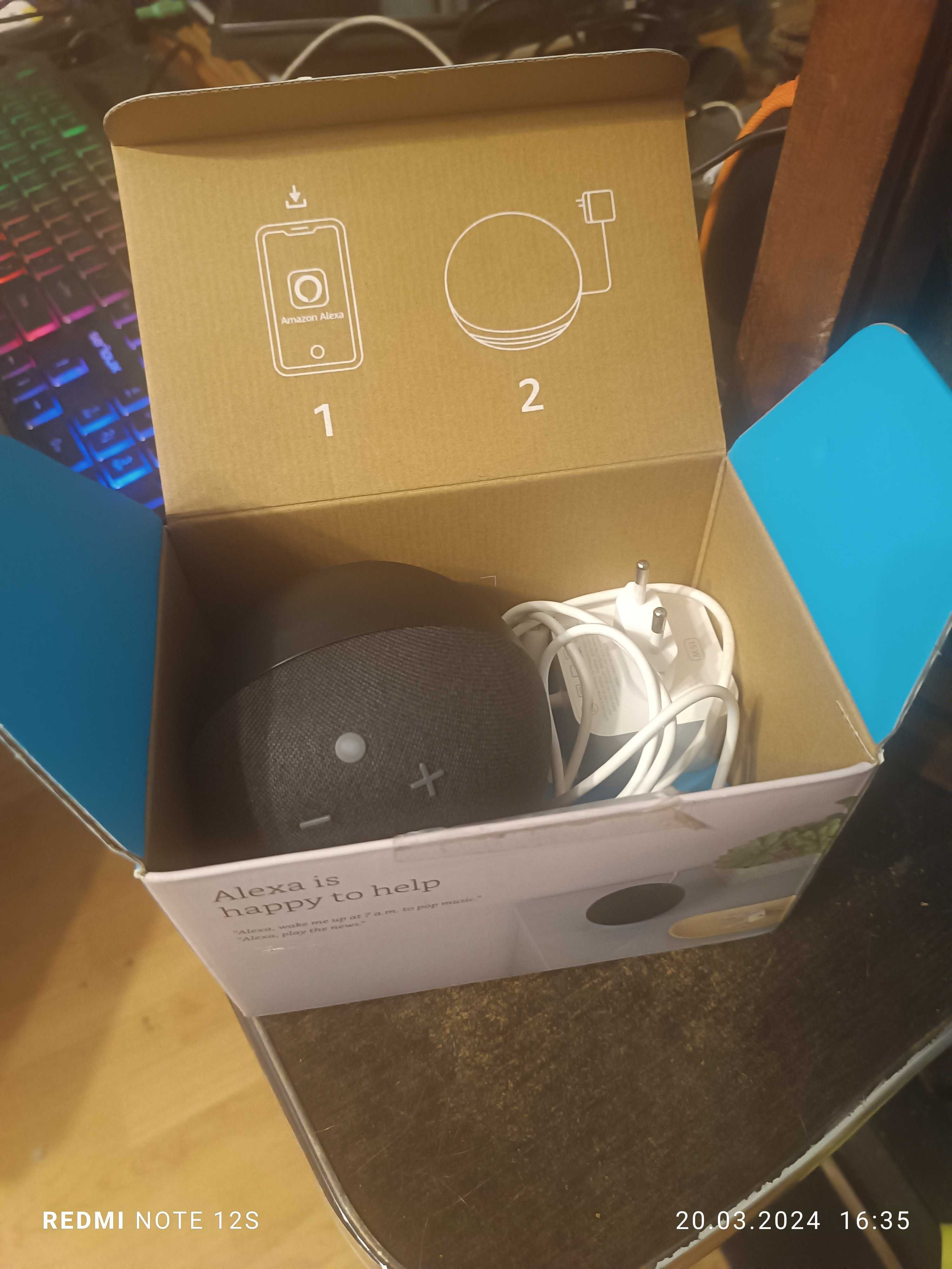 Boxa inteligenta Amazon Alexa Echo Dot Gen4 B7w64E