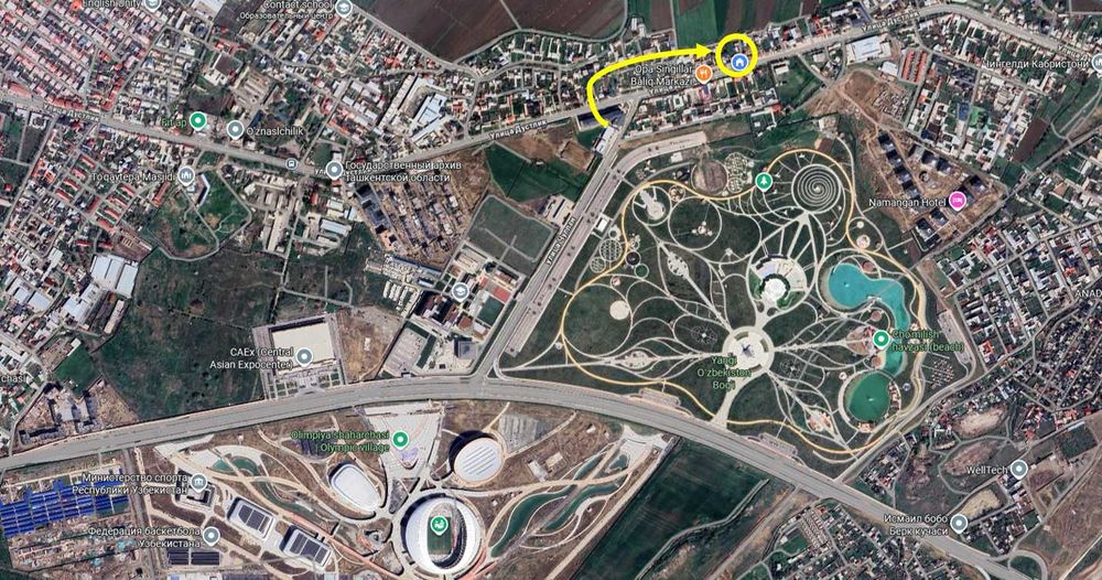 Продаётся участок 3.3 соток (М. Улугбек, ор-тир: парк Янги Узбекистон)