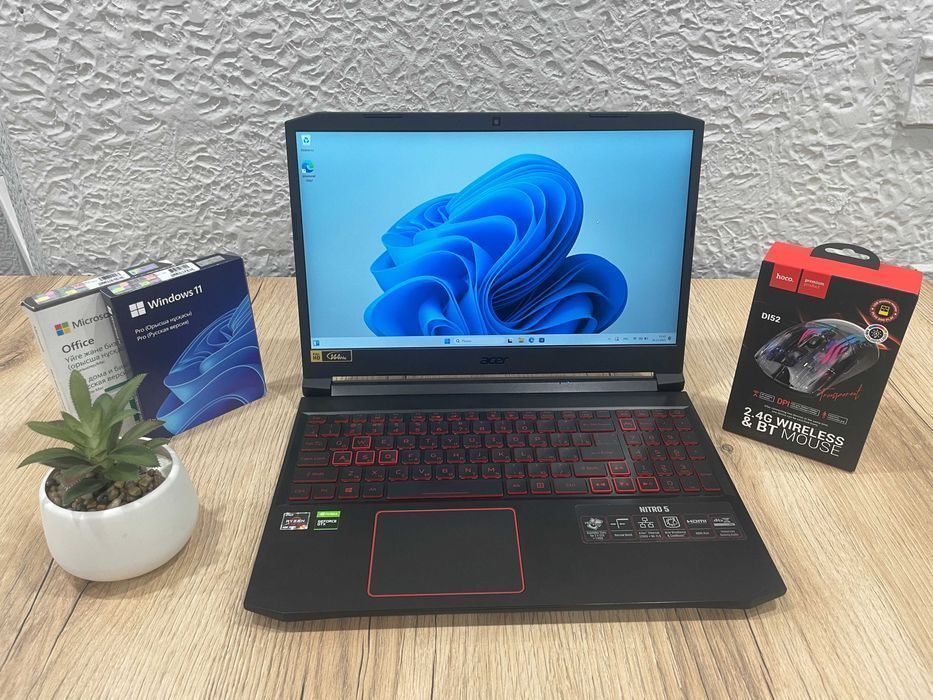 Игровой ноутбук Acer Nitro 5 /Ryzen 5-4600H/8GB/512GB/GTX1650-4GB/D1