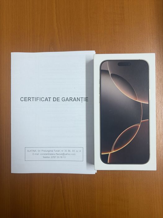 Iphone 16 pro max 256gb, nou/sigilat, garantie