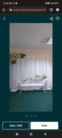 Aranjamente florale, decorațiuni nunta botez foto corner, panou floral