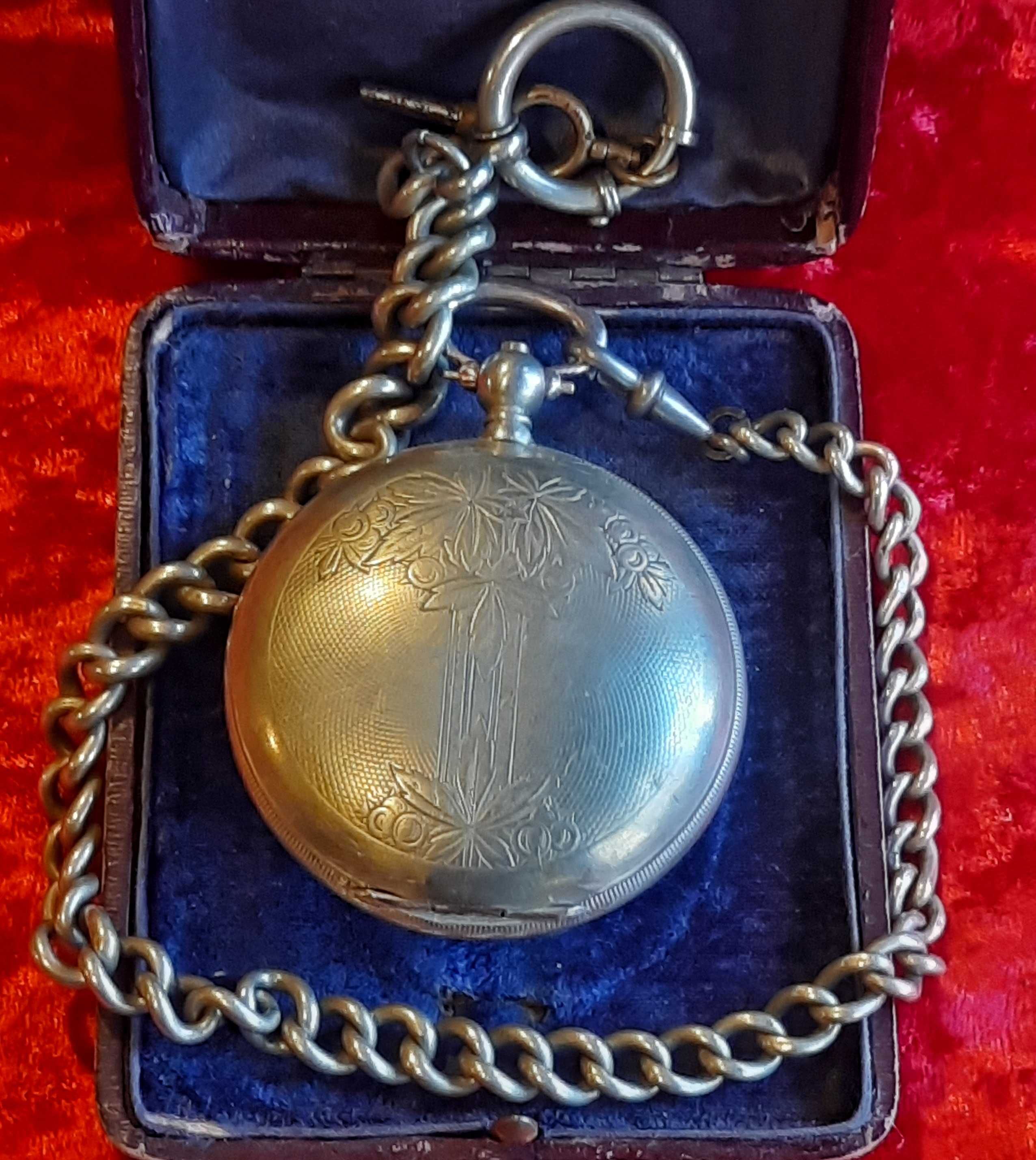 Старинен Османски  джобен часовник с кюстек и ключ