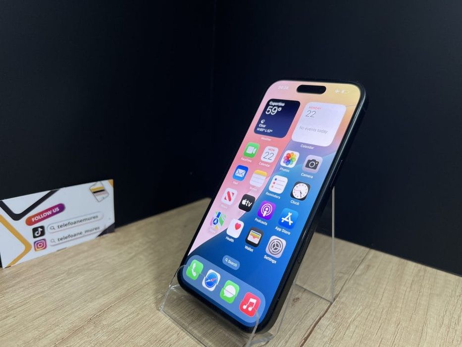 Iphone 16 128Gb Black 3 ani garanție, Telefoane Mureș