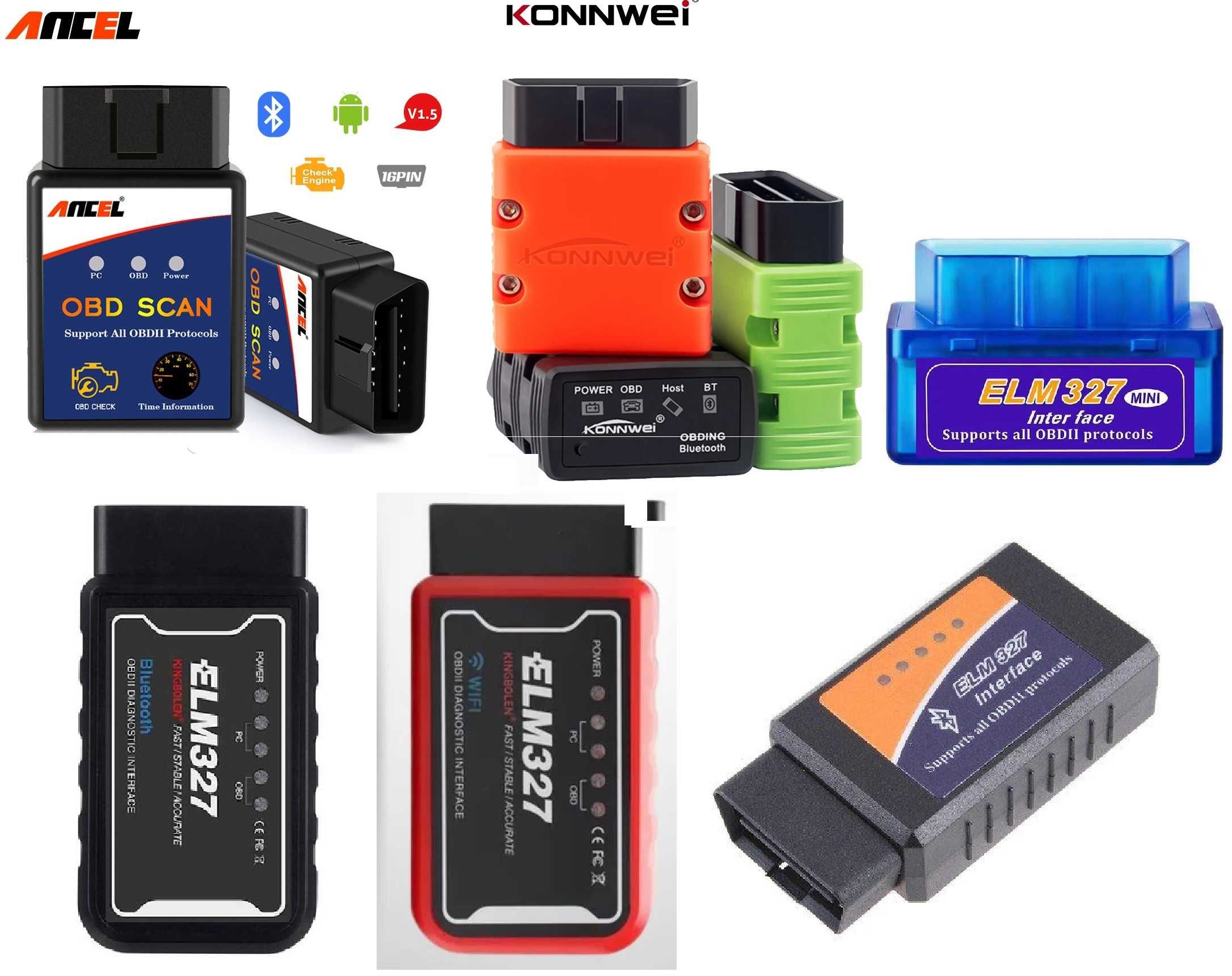 Сканер elm327 блютуз wi-fi сканер Kingbolen KONNWEI Ancel Vgate