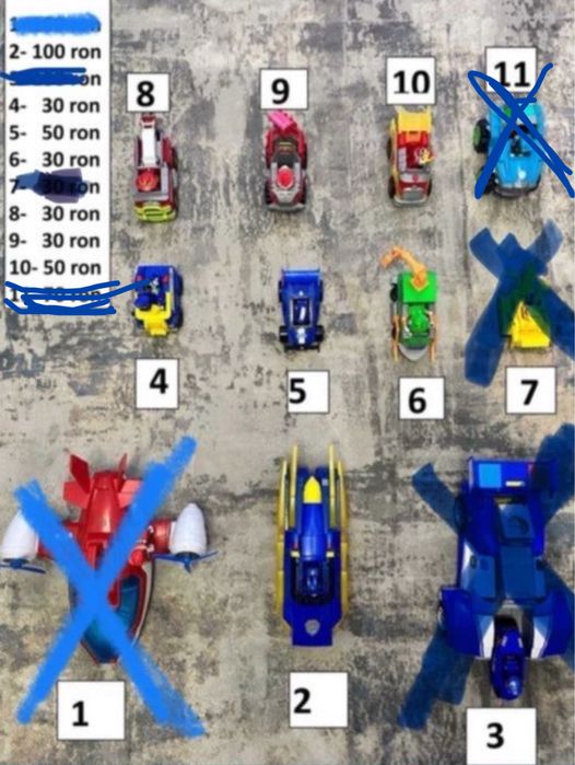 Vand vehicule Paw Patrol Patrula catelusilor , 6 modele .