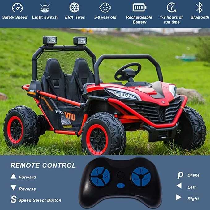 UTV electric pentru 2 copii Dune-Buggy 300W 24V, roti MOI BLACK FRIDAY
