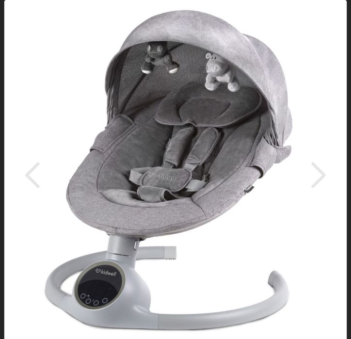 Balansoar electric 2 în 1 Kidwell REVE gri/argintiu