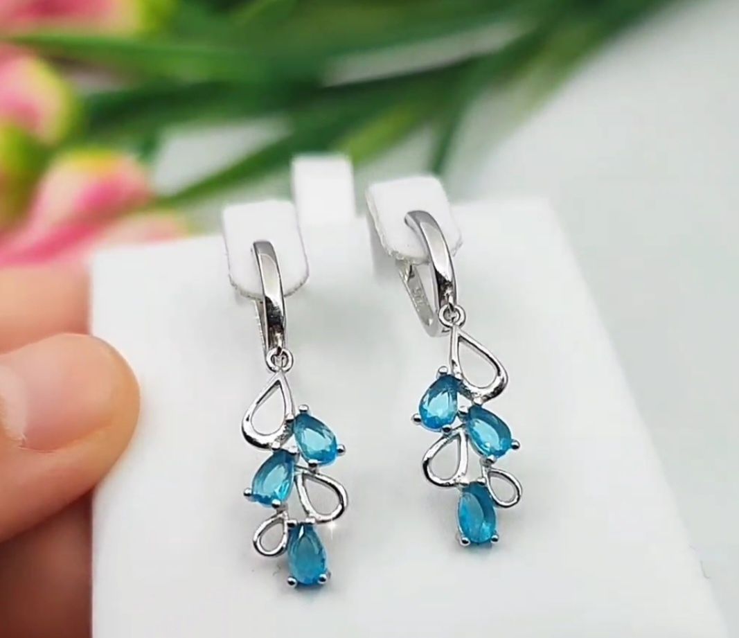 Сережки серебро 925