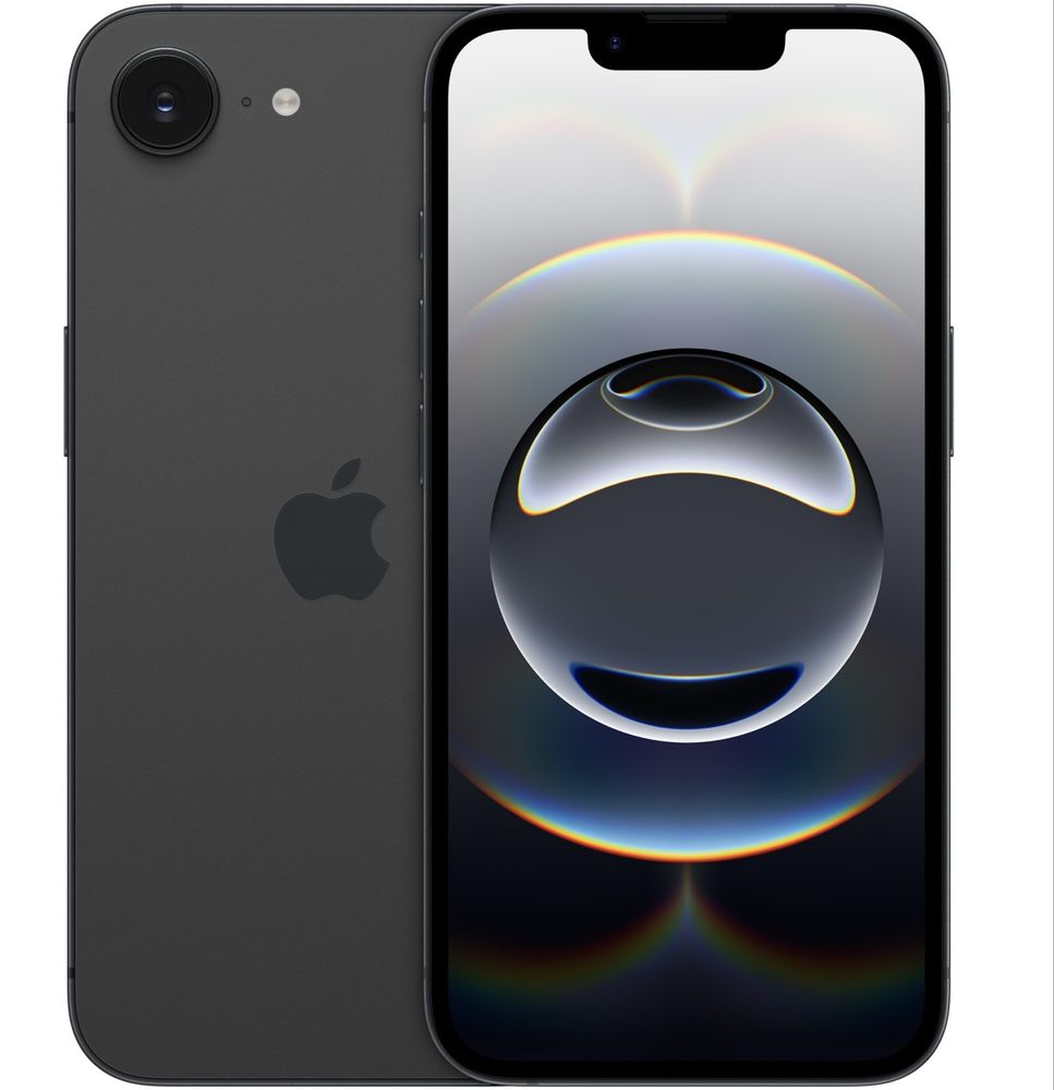 НОВ!!! Apple iPhone 16e, 128GB, 5G, Black + подарък адаптер