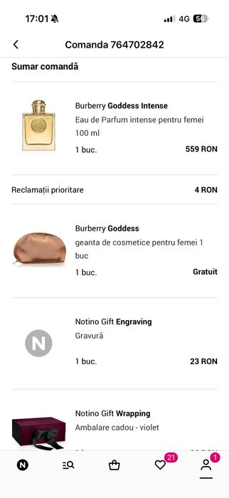 Burberry Goddess Intense 100 ml – original, nou + cadou