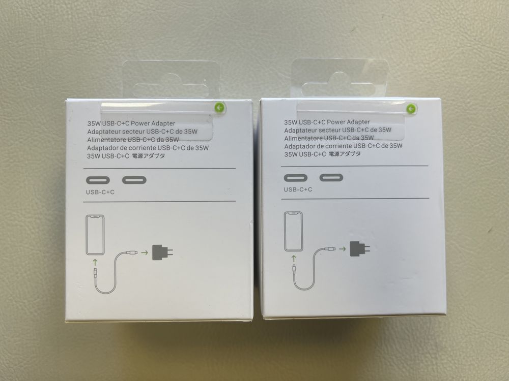 ДВОЕН Адаптер зарядно DUAL USB C 35W Power Adapter за Apple iPhone