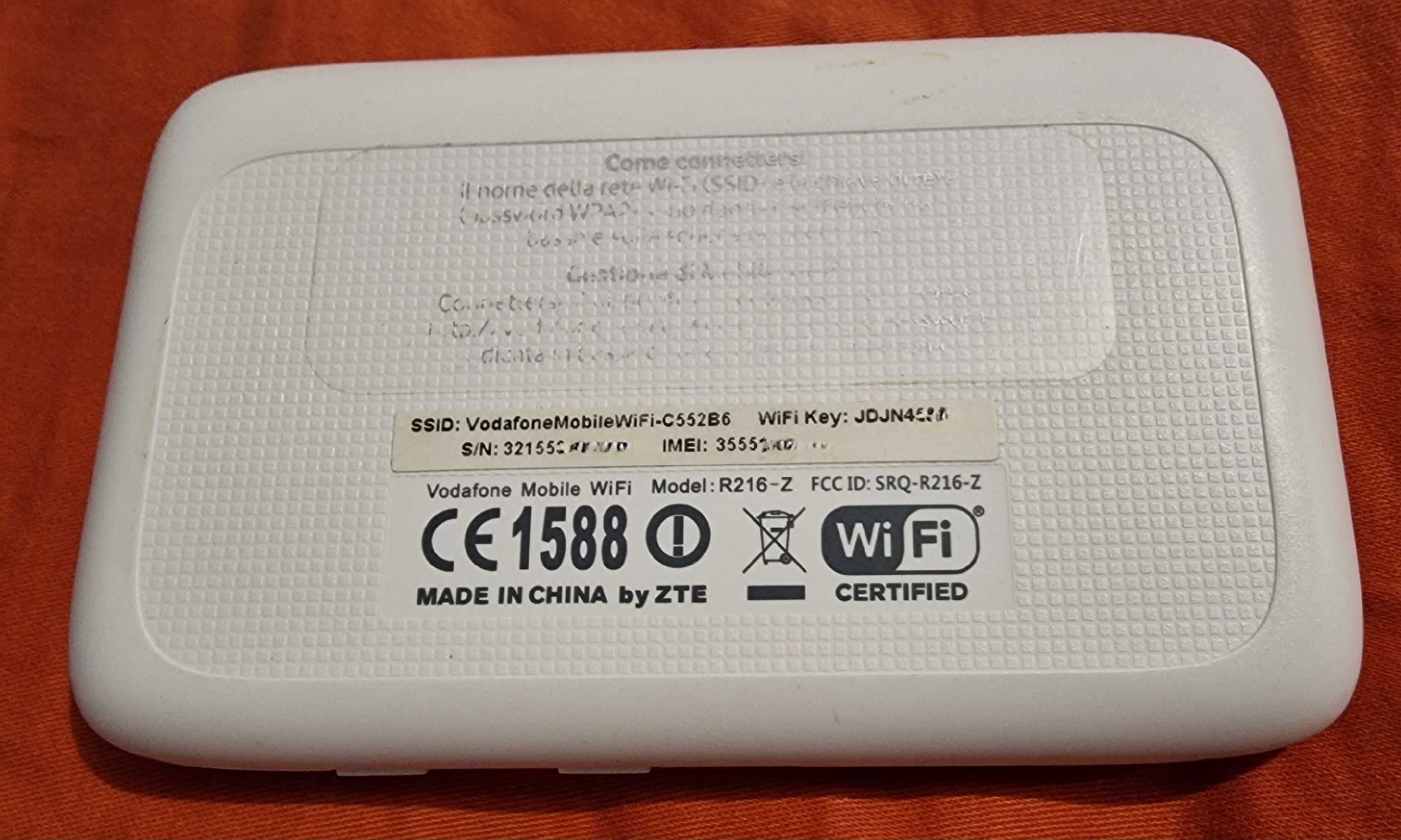 Vodafone R216z modem WiFi router 4G portabil cu SIM si baterie