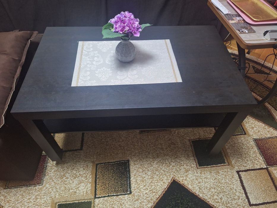 Masă de sufragerie extensibilă si masuta sufragerie wenge