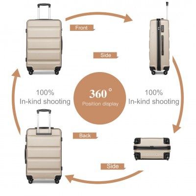 Куфар за пътуване Кono 66 см (В),45 см (Ш), 26 см (Д), 3,1 кг 71 литра
