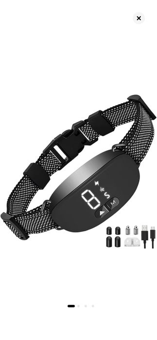 Zgarda antilatrat electrica pentru caini 3 moduri (sunet,vibratii,soc)